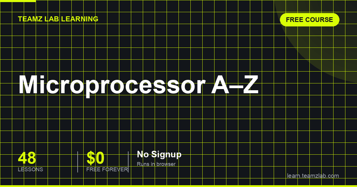 Microprocessor A–Z — 48 Lessons | Teamz Lab